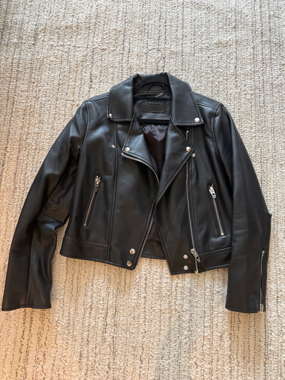 Blank NYC Black Leather Moto Jacket - Women's